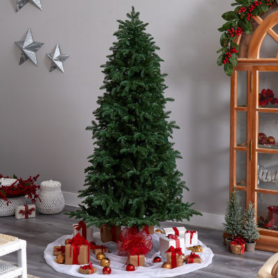 Nearly Natural Faux 7 Foot Pre-Lit Fir Christmas Tree