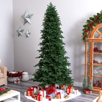 Nearly Natural Faux 9 Foot Pre-Lit Fir Christmas Tree