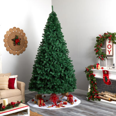 Nearly Natural Faux 10 Foot Pre-Lit Christmas Tree