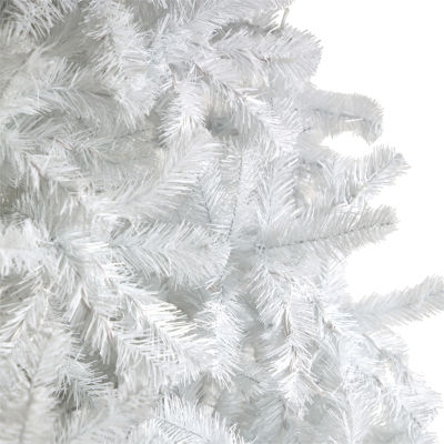 Nearly Natural White Faux 10 Foot Pre-Lit Christmas Tree