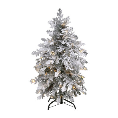Nearly Natural Faux 4 Foot Pre-Lit Spruce Christmas Tree