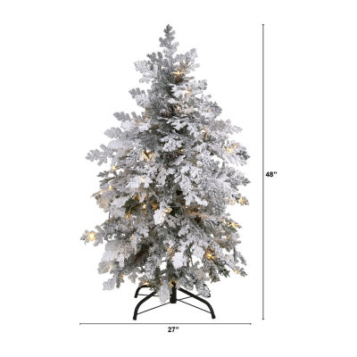 Nearly Natural Faux 4 Foot Pre-Lit Spruce Christmas Tree