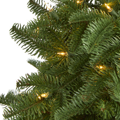 Nearly Natural Faux 3 Foot Pre-Lit Spruce Christmas Tree