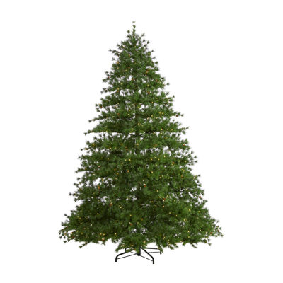 Nearly Natural Faux 9 Foot Pre-Lit Pine Christmas Tree