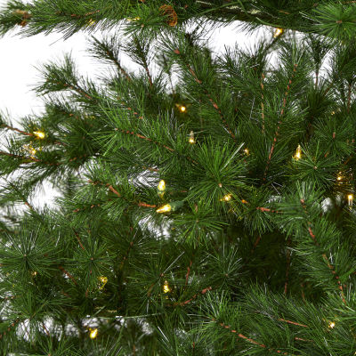 Nearly Natural Faux 9 Foot Pre-Lit Pine Christmas Tree