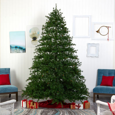 Nearly Natural Faux 9 Foot Pre-Lit Pine Christmas Tree