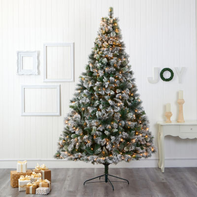 Nearly Natural Faux 9 Foot Pre-Lit Pine Christmas Tree