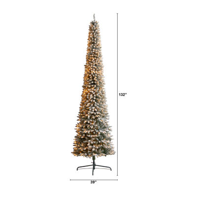 Nearly Natural Faux 11 Foot Pre-Lit Christmas Tree