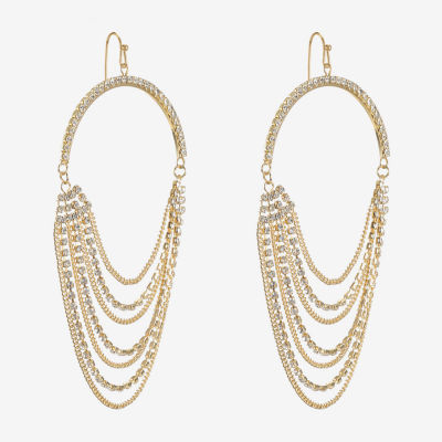 Bijoux Bar Gold Tone Womens Glass Drop Earrings