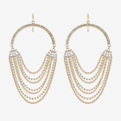 Bijoux Bar Gold Tone Womens Glass Drop Earrings