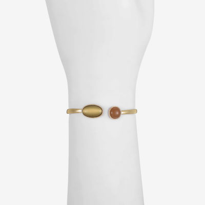 Liz Claiborne Gold Tone Oval Cuff Bracelet