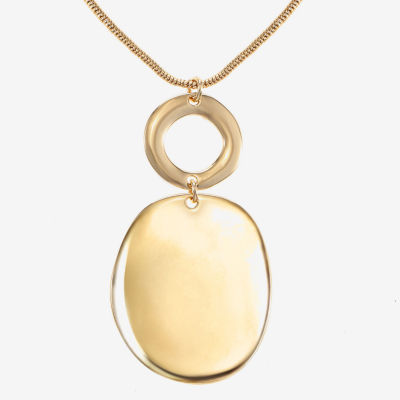 Liz Claiborne Womens Round 17 Inch Pendant Necklace