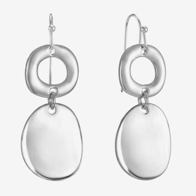 Liz Claiborne Double Round Drop Earrings