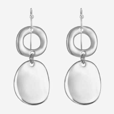 Liz Claiborne Double Womens Round Drop Earrings