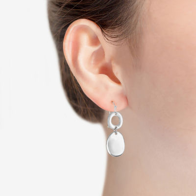 Liz Claiborne Double Round Drop Earrings