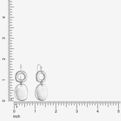 Liz Claiborne Double Round Drop Earrings