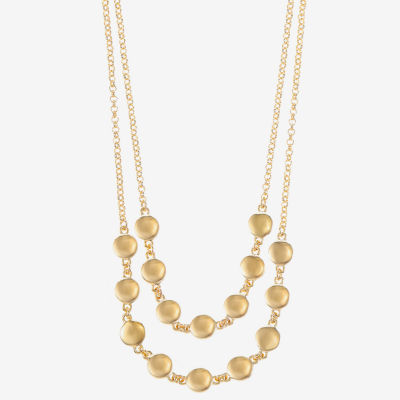 Liz Claiborne Layered 17 Inch Rolo Strand Necklace