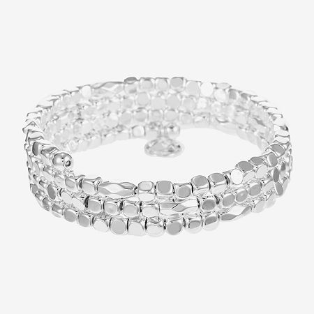 Liz Claiborne Wrap Bracelet, One Size, Silver