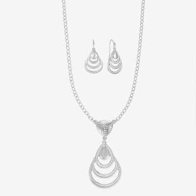 Liz Claiborne Pendant Necklace And Drop Earring 2-pc. Jewelry Set