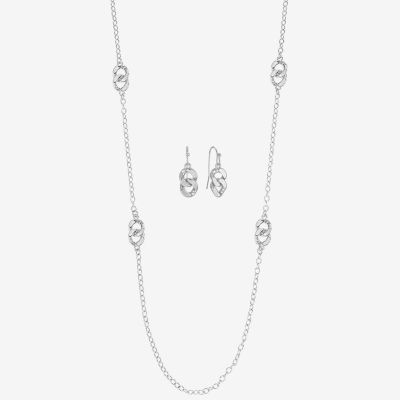 Liz Claiborne Station Necklace And Drop Earring 2-pc. Jewelry Set