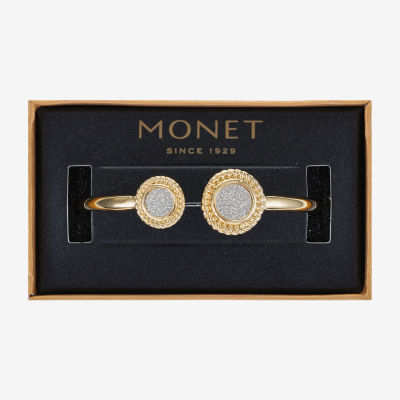 Monet Jewelry Two Tone Round Cuff Bracelet