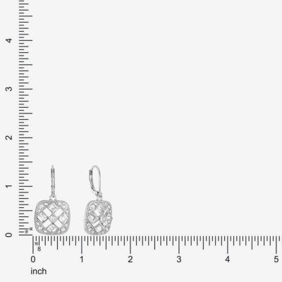 Monet Jewelry Timless Silver Tone Glass Drop Earrings