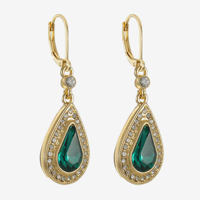 Monet Jewelry Womens Glass Drop Earrings