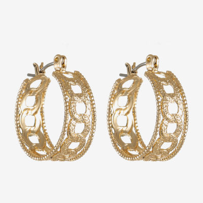 Monet Jewelry Chain Hoop Earrings