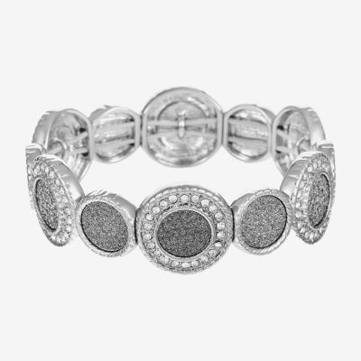 Monet Jewelry Glass Round Stretch Bracelet