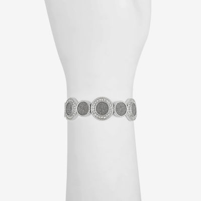 Monet Jewelry Womens Glass Round Stretch Bracelet