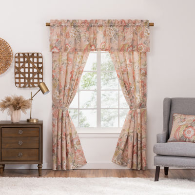 Rose Tree Audrey Light-Filtering Rod Pocket Set of 2 Curtain Panel