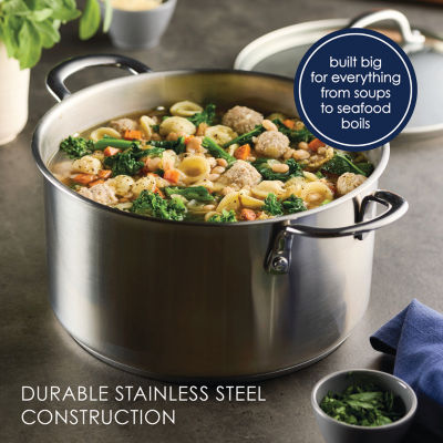 Rachael Ray Stainless Steel 6-qt. Stockpot