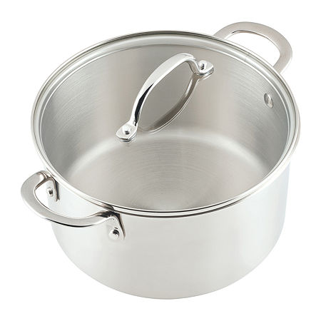 Rachael Ray Stainless Steel 6-qt. Stockpot, One Size, Stainless Steel