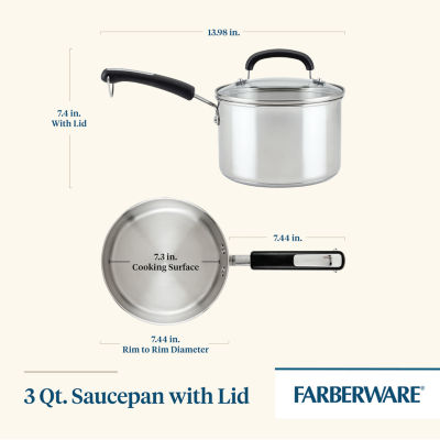 Farberware Brilliance Stainless Steel 3-qt. Sauce Pan