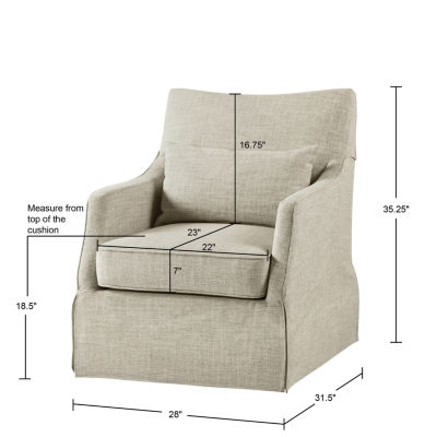 Martha Stewart London Swivel Upholstered Armchair