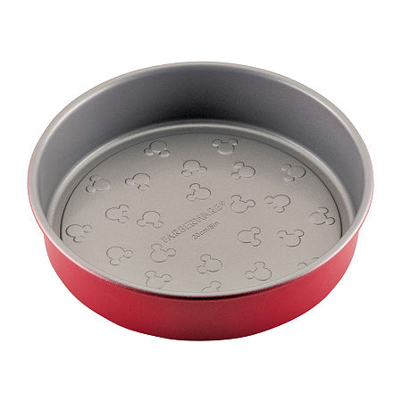 Farberware Disney Bake With Mickey Mouse 8 Non-Stick Cake Pan, One Size, Red