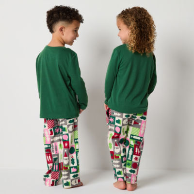 North Pole Trading Co. Unisex Microfleece Crew Neck Long Sleeve 2-pc. Matching Family Pajama Sets