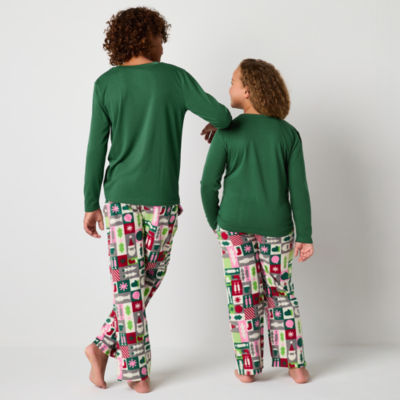 North Pole Trading Co. Unisex Microfleece Crew Neck Long Sleeve 2-pc. Matching Family Pajama Sets