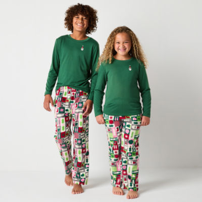 North Pole Trading Co. Unisex Microfleece Crew Neck Long Sleeve 2-pc. Matching Family Pajama Sets