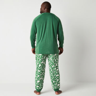 North Pole Trading Co. Mens Big Long Sleeve 2-pc. Pant Pajama Set