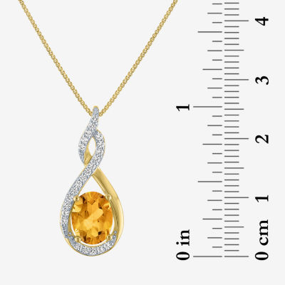 Lab Created Yellow Citrine 14K Gold Over Silver 2-pc. Jewelry Set