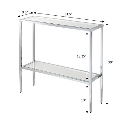 Nadia Glass Top Console Table