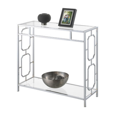 Omega Glass Top Console Table