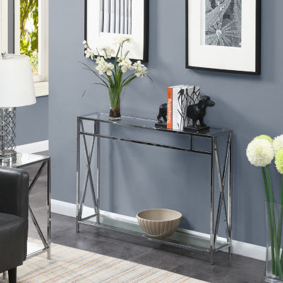 Oxford Glass Top Console Table