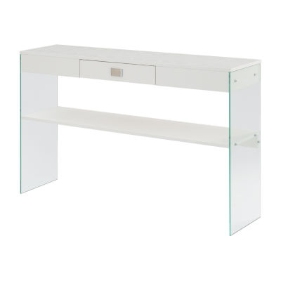 Soho 1-Drawer Glass Top Console Table