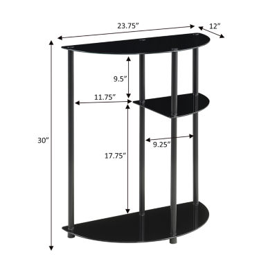 Design2go Glass Top Console Table