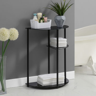 Design2go Glass Top Metal Console Table