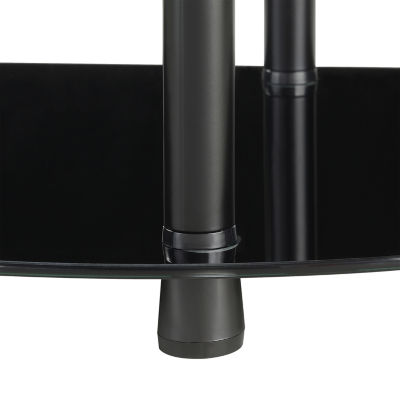 Design2go Glass Top Metal Console Table