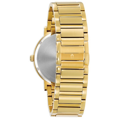Bulova Futuro Unisex Adult Diamond Accent Gold Tone Stainless Steel Bracelet Watch 97d116