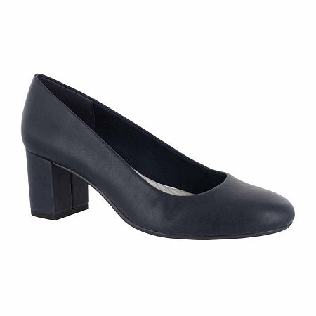  -Easy Street Womens Proper Block Heel Pumps